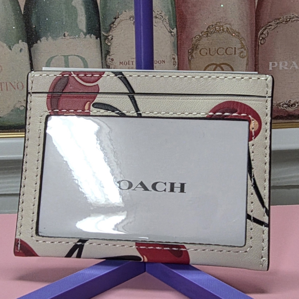 Coach Floral Card Holder